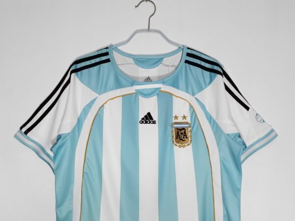 2006 Argentina Home shirt man retro jersey MESSI #19 - Image 3