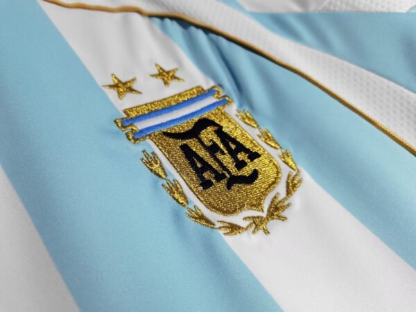 2006 Argentina Home shirt man retro jersey MESSI #19 - Image 4