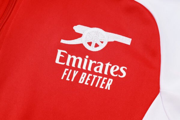 2024/25 Arsenal Red Long Pull Jacket Training Kit - Image 6
