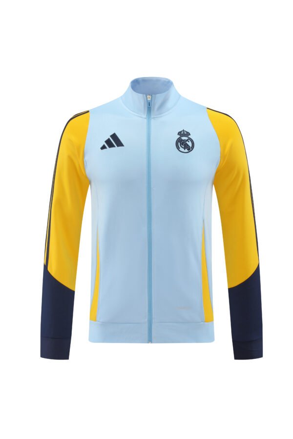 2024/25 Real Madrid White Long Pull Jacket Training Kit - Image 3