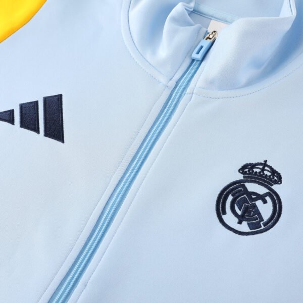 2024/25 Real Madrid White Long Pull Jacket Training Kit - Image 6