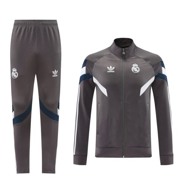 2024/25 Real Madrid Gray Training Kit Jacket Adults