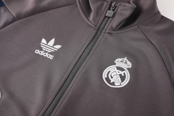 2024/25 Real Madrid Gray Training Kit Jacket Adults - Image 3