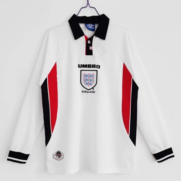 Retro 1998 England Home Kit Long Sleeve
