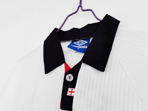 Retro 1998 England Home Kit Long Sleeve - Image 3