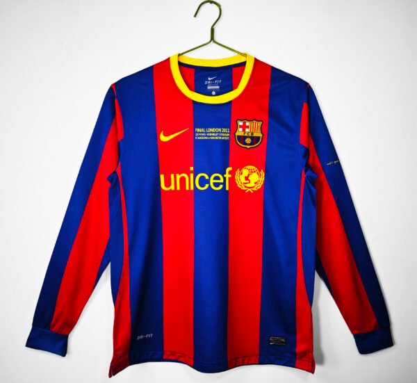 Retro 2010/11 UCL Barcelona Home Jersey Long Sleeve