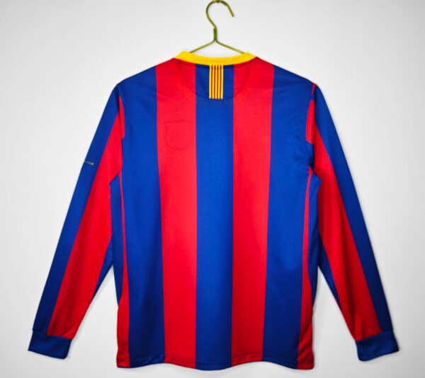 Retro 2010/11 UCL Barcelona Home Jersey Long Sleeve - Image 2