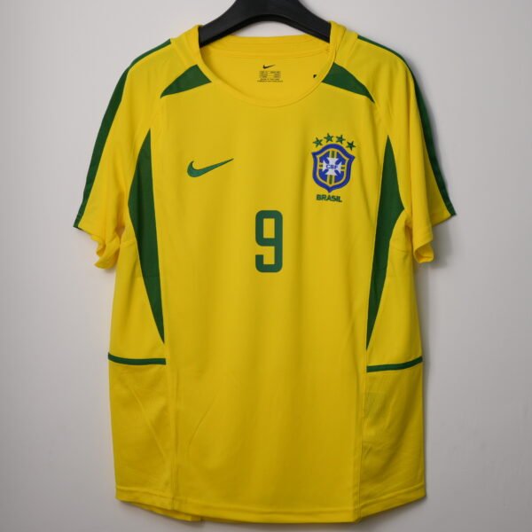 Retro 2002 Brazil Home Jersey RONALDO #9 - Image 2