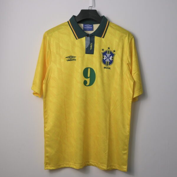 Retro 91/93 Brazil Home Jersey RONALDO 9 - Image 2
