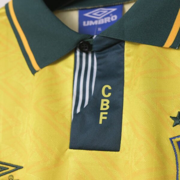 Retro 91/93 Brazil Home Jersey RONALDO 9 - Image 4