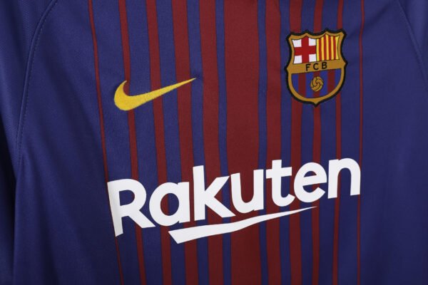 Barcelona 2017/18 Home Jersey Retro Kit - Image 6