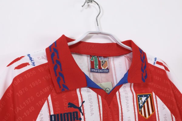 Atletico Madrid 1995/96 Home Jersey Retro Kit - Image 4