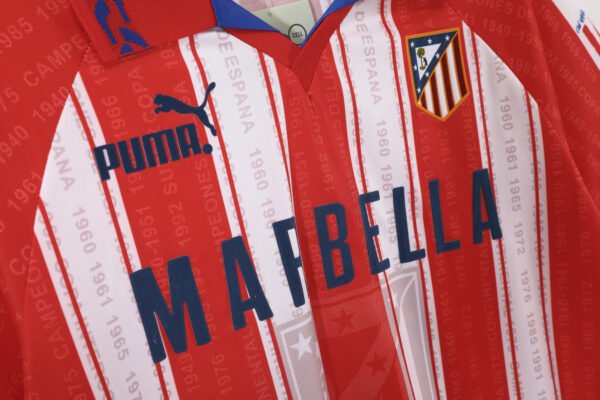 Atletico Madrid 1995/96 Home Jersey Retro Kit - Image 6