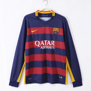 Retro 2015/16 Barcelona Home Jersey Long Sleeve