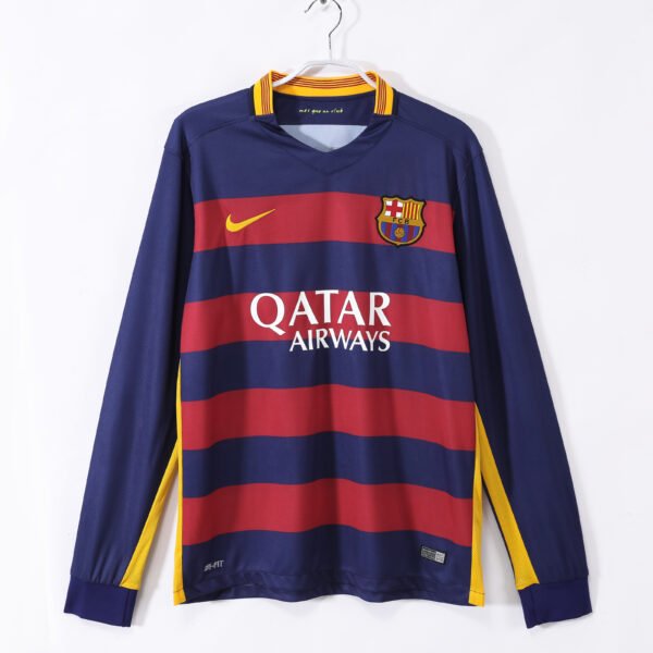Retro 2015/16 Barcelona Home Jersey Long Sleeve