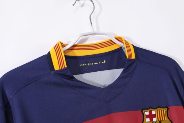 Retro 2015/16 Barcelona Home Jersey Long Sleeve - Image 4