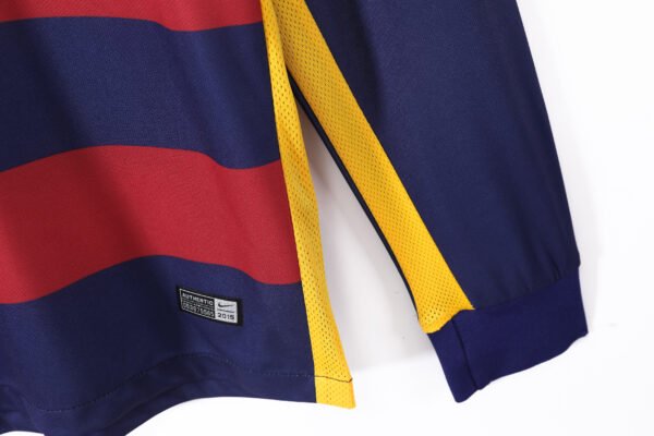 Retro 2015/16 Barcelona Home Jersey Long Sleeve - Image 6