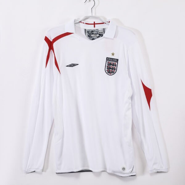 Retro 2006 England Home Jersey Adult Long Sleeve