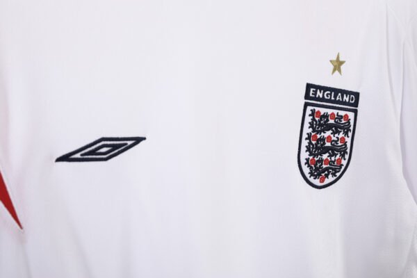 Retro 2006 England Home Jersey Adult Long Sleeve - Image 5