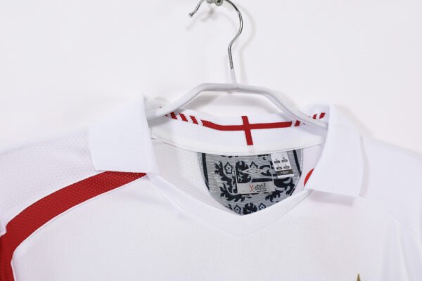 Retro 2006 England Home Jersey Adult Long Sleeve - Image 6